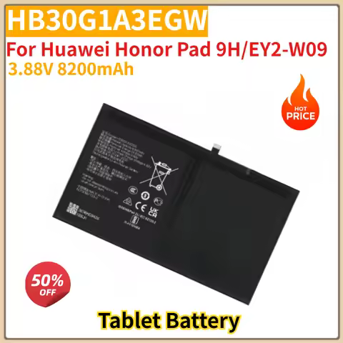 High Quality HB30G1A3EGW Tablet Battery 3.88V 8200mAh for Huawei Honor Pad 9H/EY2-W09 Brand New Repl