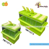 HIJAU Spice Container Spice Box Spice Container + Spoon Acrylic Box Green Multipurpose Spice Contain
