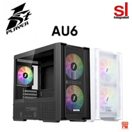1stplayer AU6 M-ATX Gaming PC Case (Black/White)(With 5Fans)