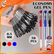 Kaki Jimat Pack Of 50 Pcs Economy Gel Pen 0.5mm | Fine Point Office & School Pen | Notebook & Journa