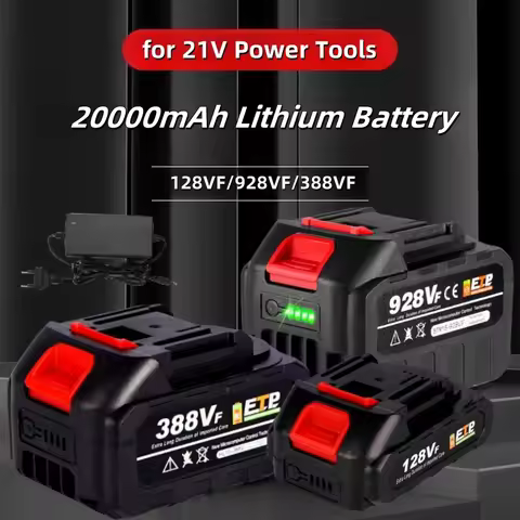 10000-20000mAh 20V 128vf 388vf 928vf Lithium Battery Compatible with 21V Power Tools Electric Saw An