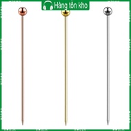 WIN 10Pieces Cocktail Picks Stick Cocktail Toothpicks Stainless Steel Martini