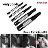 ONLYGOODS 5Pcs Nut Extractor Set, 1/8" 1/4" 5/16" 7/16" 9/16" Bearing Steel Screw Extractors,  House