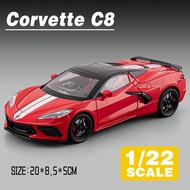 LEO 1:22 Chevrolet Corvette C8 Convertible Diecast Model Car Alloy Cars Toys Collection Gift For Kid