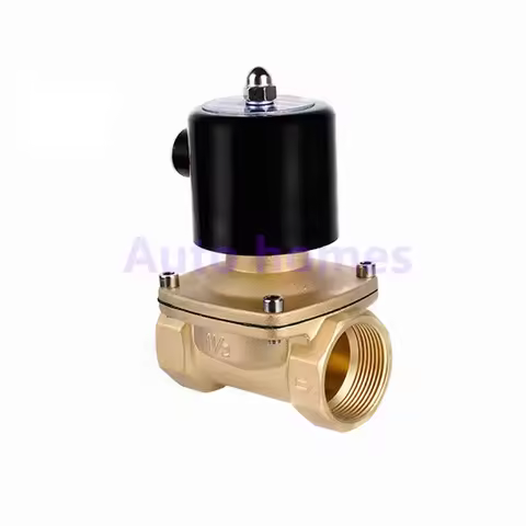 2 Way 2W Series 2W400-40 Brass Water Air Gas Water Solenoid Valve 1-1/2" 2 Inch 220V AC Normally Clo
