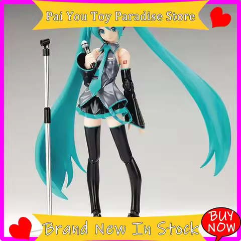 FIGMA Anime Hatsune Miku Action Figures Movable Joints With Props PVC Model Desktop Decoration Colle