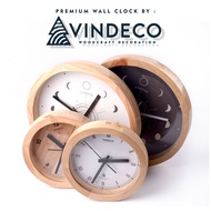 KAYU Wooden Wall Clock/Glass Wall Clock/VINDECO PREMIUM Wall Clock/SCANDINAVIAN/Wall Clock/Wall Clock Acrylic/JFK