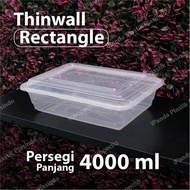 THINWALL PERSEGI BESAR 4000 ML DM - WADAH RECTANGLE HARGA 5 PCS