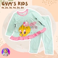 Gym’s Kids Long Sleeve Girl Children Pyjamas Doll 1-6y Tweety Bird | Baju Tidur Kanak-kanak Budak Pe