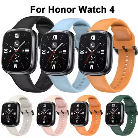 Replacement Silicone Strap For Honor Watch 4 Soft SmartWatch Bracelet Accessories Watchband For Hono