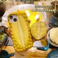 For iphone Case 15 Pro Max 14 Pro Max 13 Pro Max 12 Pro Max 3D Stereoscopic durian Silicone Soft Cas
