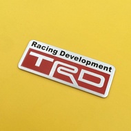 1 Piece Embossed TRD Car Sticker Aluminum Car Sticker Suitable for Toyota Camry Modified Car Logo Corolla altis yaris chr rav4 Trunk Sticker Tail Box Sticker Car Modified Decoration Car Sticker