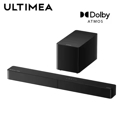 ULTIMEA 5.1ch Soundbar with Dolby Atmos Professional Home Theater System with 5.25" Wired Subwoofer 