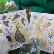 大鍵琴與沙發貼紙洛可可風格紙拼貼材質