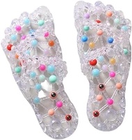 Acupressure Massage Slippers Men Women Non-Slip Hollow Out Sandals Reflexology Therapy Shower Shoes Relief Neuropathy Plantar Fasciitis Pain,Gifts For Parents (Color : White, Size : 39/40 EU)