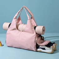 Outdoor Nylon Sports Gym Bags Yoga Men Women Training Fitness Travel Handbag Yoga Mat Sport Bag With Shoes Compartment