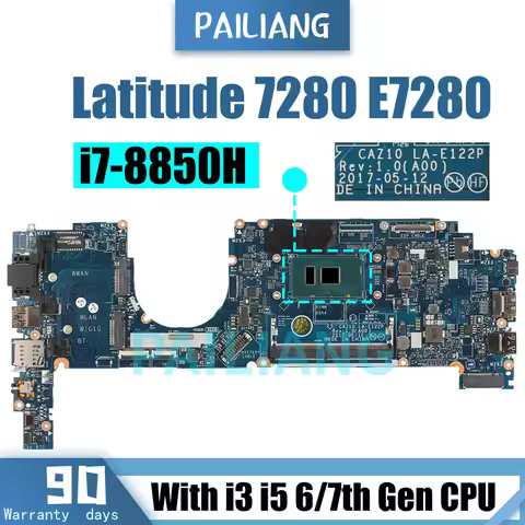 NEW LA-E122P For Dell Latitude 7280 E7280 Laptop Motherboard 09PJNK 0W87R5 0ND3N0 0GDK56 0H30WH i3 i