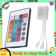 Led Strip Lights Controller,Controller RGB Led Strip Light Controller + Infrared Remote Control 24 K