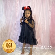 Dress Anak Perempuan Black Dress Party Korean Dress Gaun Tutu Anak 2 Tahun Mewah Elegan Model Wednes