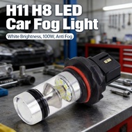 Brightness 100W Car LED Fog Light H8 H11 Anti Fog H11 Universal White