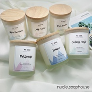 เทียนหอม ขนาด 200 กรัม nudie.soaphouse เทียนหอมไขถั่วเหลือง soy wax candle 100% ของขวัญ ของฝาก