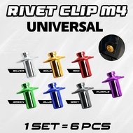 RIVET CLIP Y15 Y15ZR Y16 Y16ZR NVX 155 BODY COVER M3 M4 M5 M6 / M4 COLOUR UNIVERSAL
