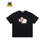 Pancoat American Street Wear Cartoon Print Short-Sleeved Pure Cotton Round Neck T-Shirt Male Cute Casual All-Match