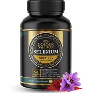 Golden Saffron Selenium (200mcg Selenium & 88.5 mg Saffron Extract) - to Support Overall Health, Non