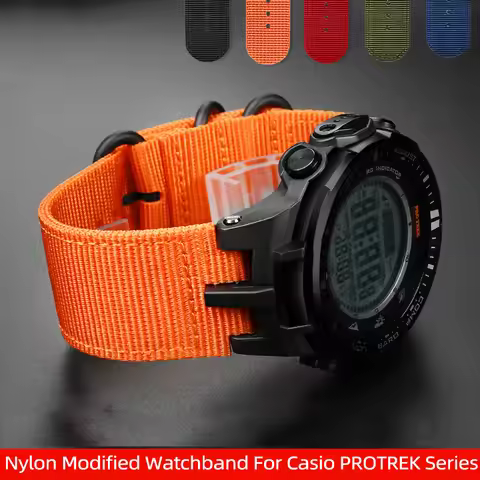 Outdoor Sports Nylon Modified Watchband For Casio PROTREK Series PRW-3000 PRW3000/3100/6000/6100Y Wa