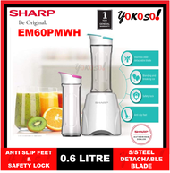 SHARP PERSONAL BLENDER EM60PMWH (300W) 0.6L WITH 2 600ML TUMBLERS