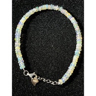 #B895-6 100% Natural High Quality Multicolored Opal Bracelet 3.8mm