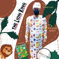 Ready STOCK APD GOWN Cute Pattern the lion king