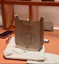 Mini Evelyne 大象灰金 Epsom