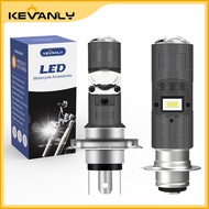 Lampu LED T19 H4 P15D untuk Motosikal 1860 Kecerahan Tinggi Aksesori Basikal Putih Kuning