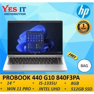 HP ProBook 440 G10 840F3PA 14" Laptop / Notebook (i5-1335U, 8GB, 512GB, Intel UHD, W11P , 1YW) Free 