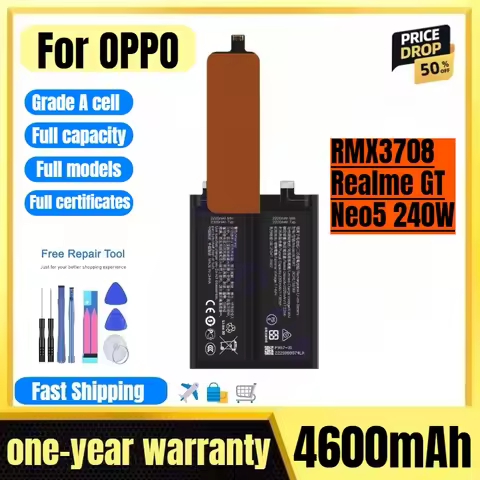 BLP987 for OPPO RMX3708/Realme GT Neo5 240W Phone Battery High Quality High Capacity Replacement Bat