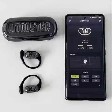 New Dmooster D55 pro OWS Sports Bluetooth Earphone Noise Reduction APP Open Fit Bone Conduction Head
