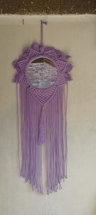 BAYAR DITEMPAT Pembungkus cermin sudah plus cermin Macrame Cermin / Mirror Macrame / Cermin Macrame