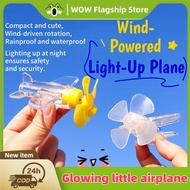 Colorful Rotating luminous airplane wind power generation airplane toys for kids toys for boys