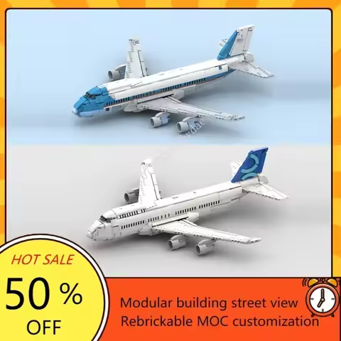 MOC Military Weapons Boeing 747 Air Force One Helicopter Model Building Blocks Technology Bricks Ass