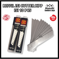 HPP Refill Cutter Besar 10 PCS Mata Cutter Berkualitas Isi Mata Pisau Kater
