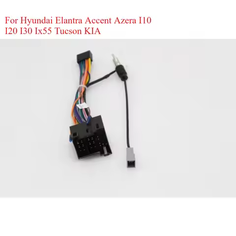 Car Radio Cable Power Wire Harness Connector HYC19 for Hyundai Elantra Accent Azera I10 I20 I30 Ix55