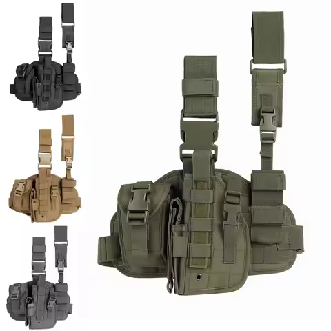 Tactical Leg Gun Holster Outdoor Multi-function Camouflage Bag Tied Leg Pistol Protective Cover Phon