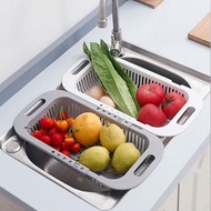 Folding Over The Sink Colander Strainer Basket , Vegetable/Fruit Colander Strainer Drainer Basket