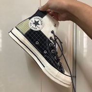 Converse1970s all star 格紋 高筒 拼接 帆布鞋