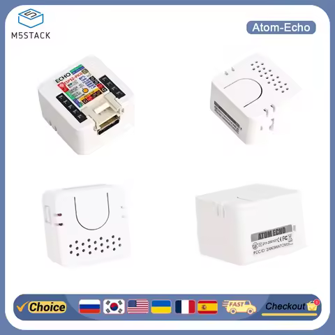 Smart Speaker WiFi Bluetooth 5.0 Voice Control ESP32 Home Assistant M5Stack ATOM Echo Development Bo