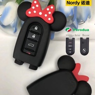 Perodua Myvi Car Key Cover 2022 Cartoon Minnie Silicone MYVI 2018 ATIA 2021 Car Key Cover