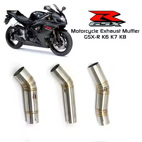 Motorcycle Exhaust Escape For Suzuki GSXR 600 750 K6 K7 K8 Exhaust Muffler Silencer Middle Link Pipe