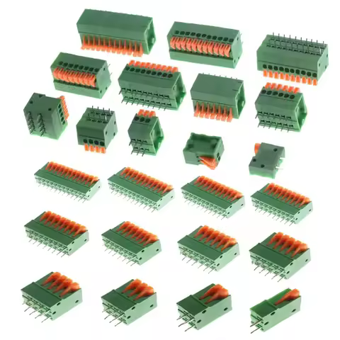 KF141V KF141R 2.54mm Pitch Push-in Spring Screwless Terminal Block Straight/Bent Foot 2/3/4/5/6/7/8/