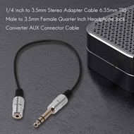 1/4 inch to 3.5mm Stereo Adapter Cable 6.35mm TRS Male to 3.5mm Female Quarter Inch Headphone Jack C